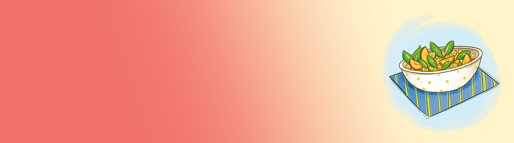 Insalata di Pollo al Curry e Pesche