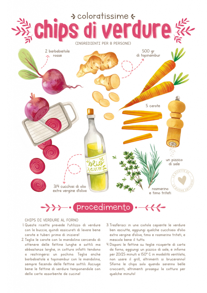 Chips di verdure al forno